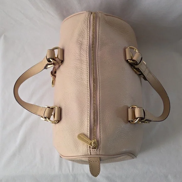 Michael Kors Pebble Leather Blush Grayson Satchel Handbag - Picture 9 of 16